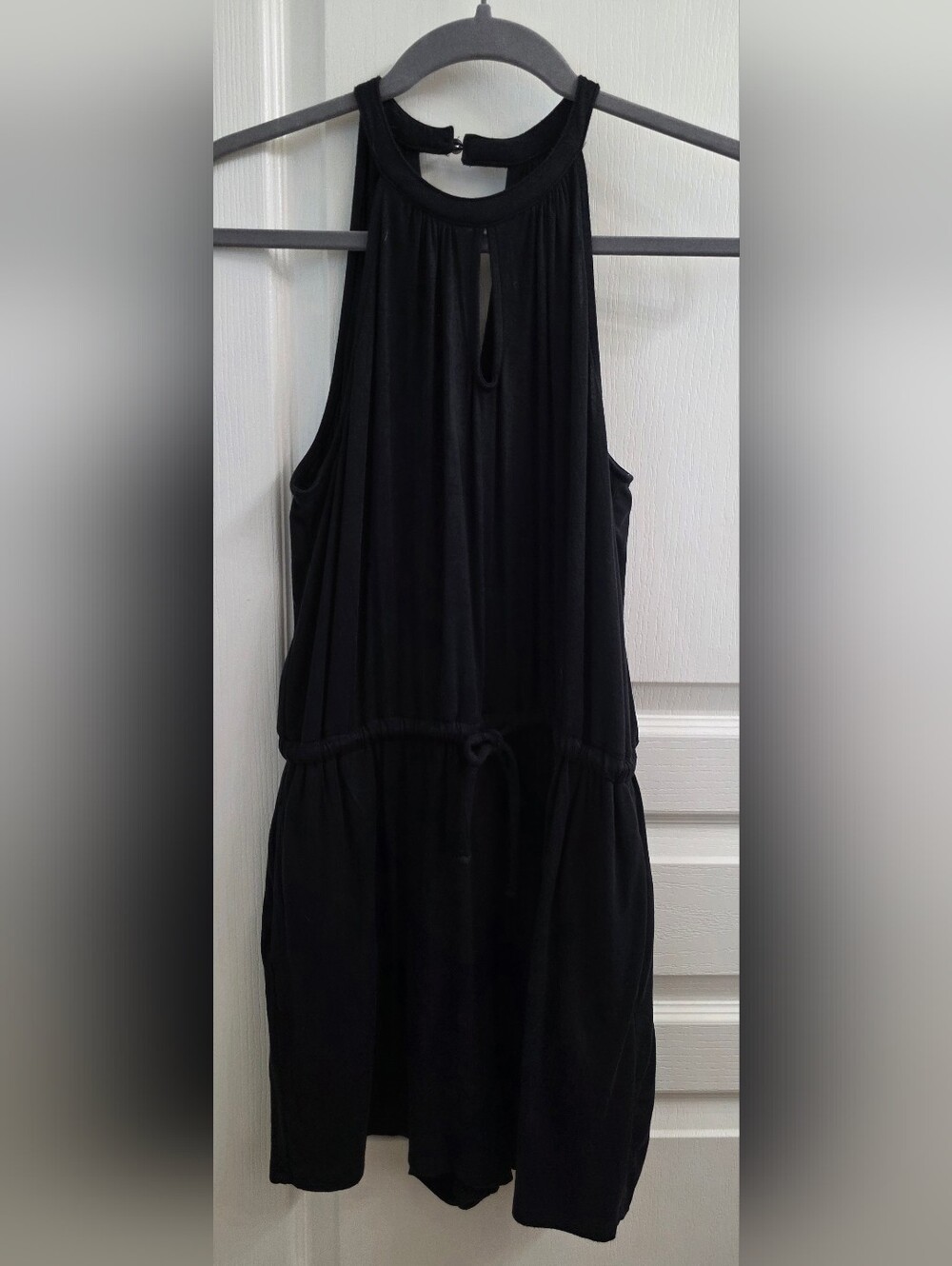 Maurices Black Sleeveless Halter Romper